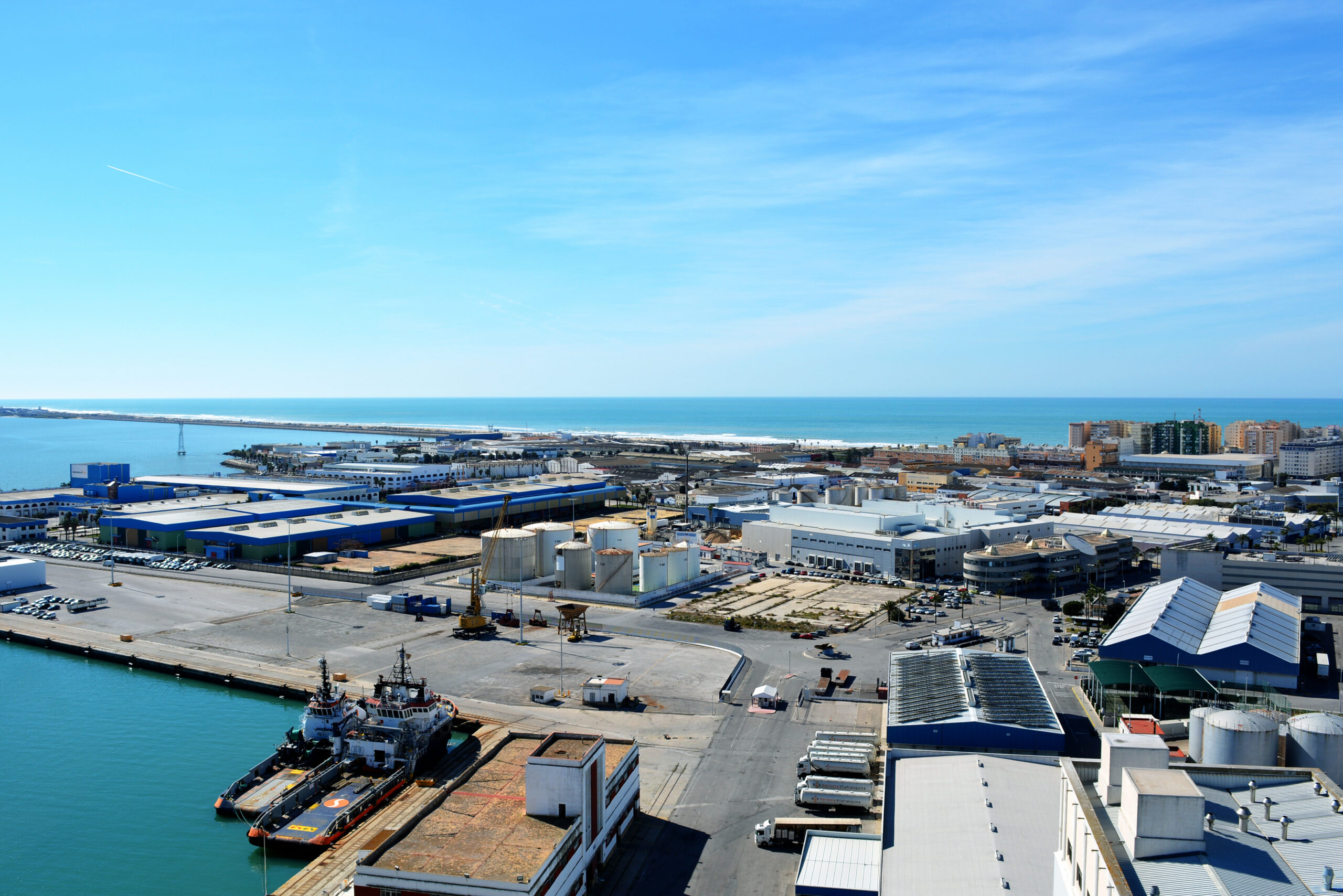 Free Trade Zone aerial view Cádiz