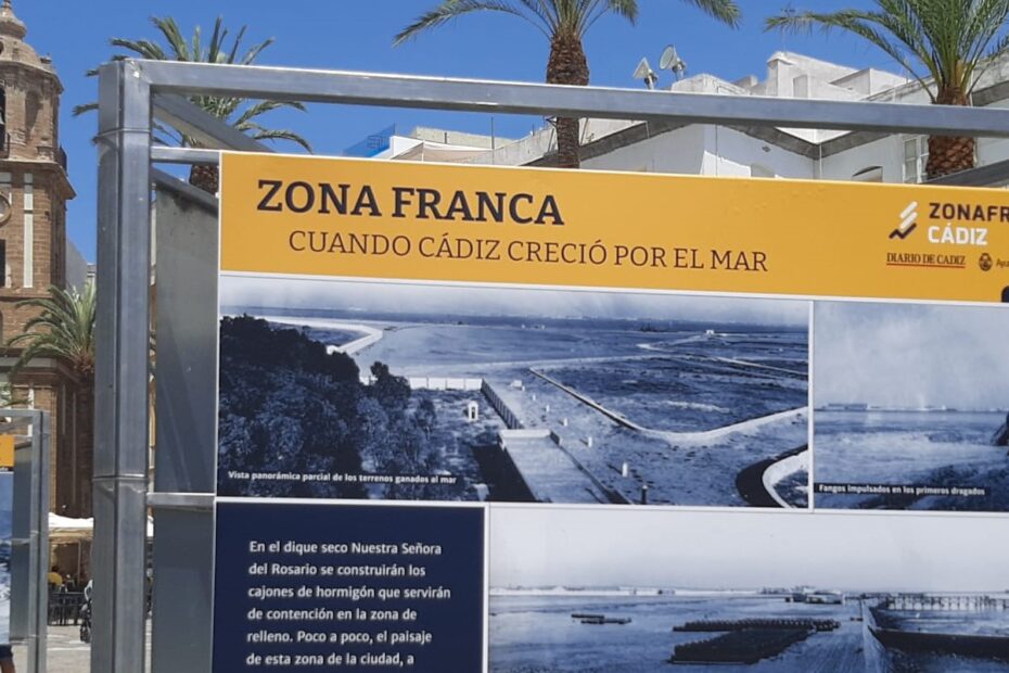 Fotografía del estado de la exposición de la historia de la Zona Franca