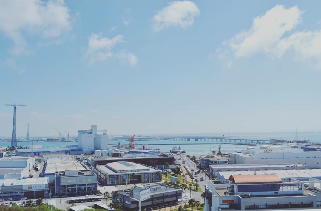 Vista aérea del recinto fiscal de Zona Franca Cádiz